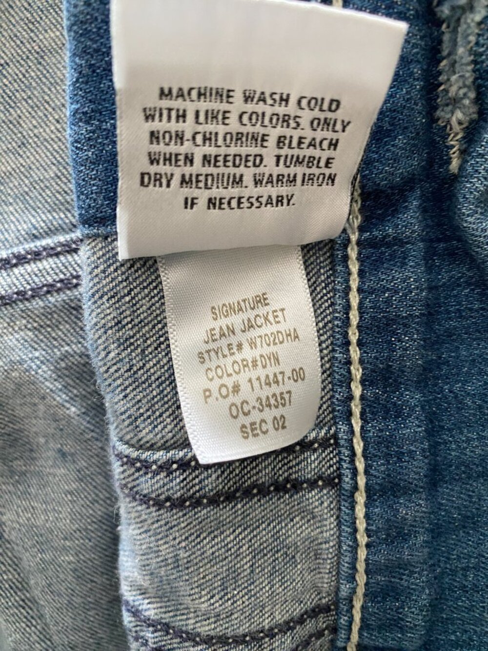 Vintage 2002 Hudson Signature Jean Jacket - Size Small - Picture 5 of 5